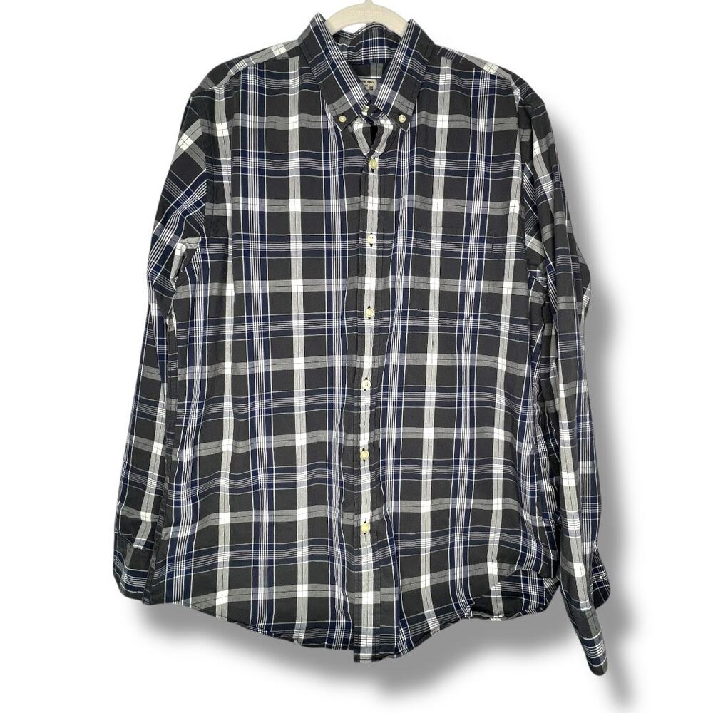 Vintage Men's J. Crew Plaid Button Down Shirt 91234 XL
